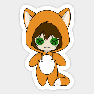 creepypasta sally fox costume doll Sticker